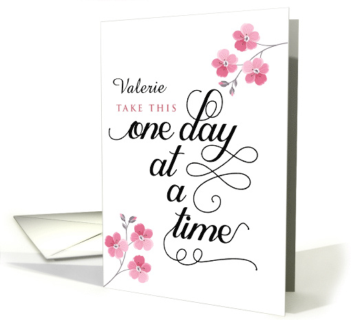 Custom front, Recovery, Take This One Day at a Time card (1489632)