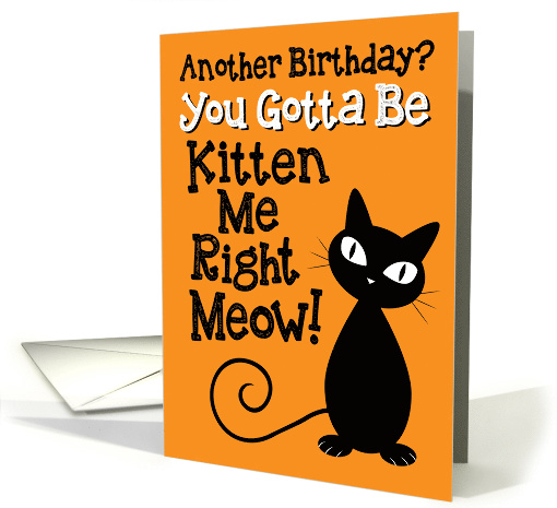Another Birthday? You Gotta Be Kitten Me Right Meow! card (1495224)