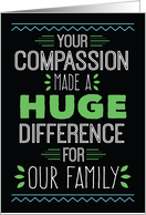 Hospice Care Nurse Thanks - Your Compassion Made a Huge Difference card