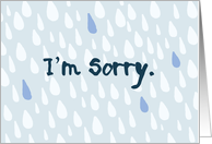I’m Sorry, It’s Raining Tears card