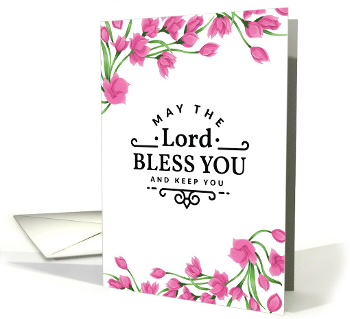 Religious Encouragement, The Lord Bless You and Keep You Emblem card