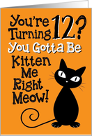 You’re Turning 12? You Gotta Be Kitten Me Right Meow! card