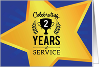 Employee Anniversary, Celebrating 2 Years of Service card