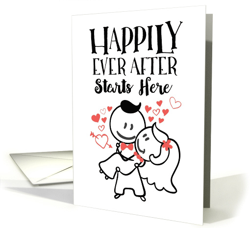 Wedding Congratulations, Happily Ever After Starts Here card (1505730)