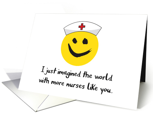 Nurse Thanks Smile with Hat - Imagining More Nurses Like You card