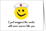 Nurse Thanks Smile with Hat - Imagining More Nurses Like You card