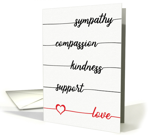 Sympathy, Compassion, Kindness, Support, Love-Your Gifts Mattered card