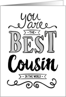 Best Cousin in the World Birthday card