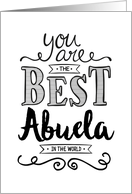 Best Abuela in the World Birthday card