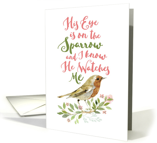Encouragement - His Eye is On the Sparrow, Pastel Colors card