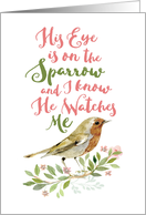 Encouragement - His Eye is On the Sparrow, Pastel Colors card