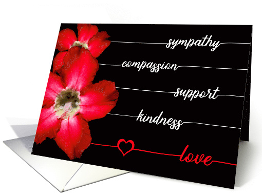 With Sympathy, Compassion, Kindness, Support, Love - I'm Here card