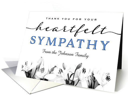 Custom Front, Thank You for Your Heartfelt Sympathy card (1522562)