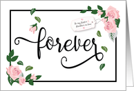 Anniversary, Sister & Brother in Law - Forever Looks Beautiful on You card