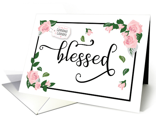 Thinking of You, Great Grandparents  Blessed Because of You card