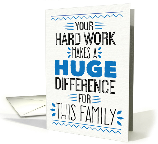 Husband Thanks - Your Hard Work Makes a Huge Difference card (1528270)