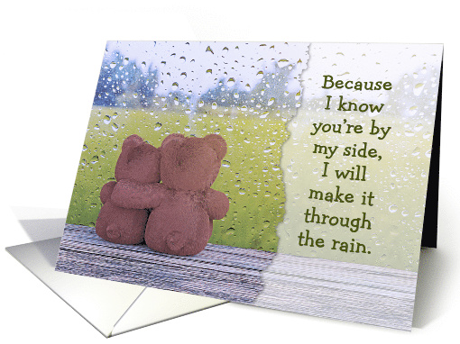 Thanks - I'll Make it Through The Rain Because of You card (1538082)