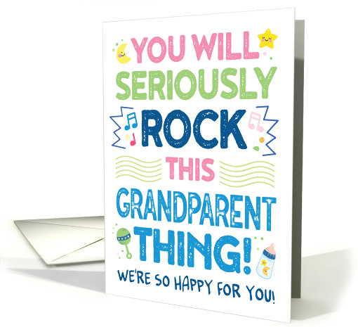 WE'RE so Happy New Grandparent Congrats You Will Rock... (1547788)