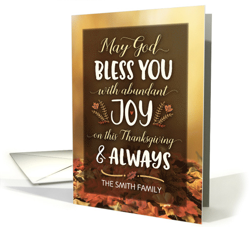 Custom Front Thanksgiving - May God Bless you with Joy On... (1547954)