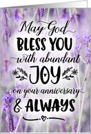 Anniversary, Religious, May God Bless you with Joy On your Anniversary card