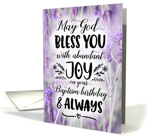 Baptism Birthday, May God Bless you with Joy card (1548298)