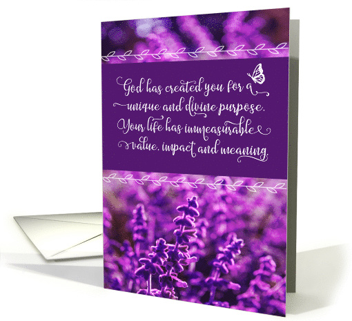 Encouragement Religious, Your Life has Value, Impact and Meaning card