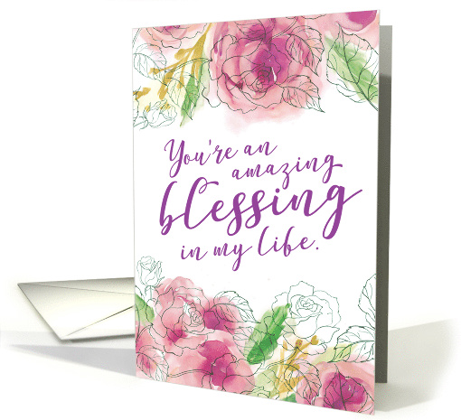 Thinking of you, Religious, You're an Amazing Blessing in my Life card