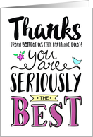 Thank You Cards From Both Of Us From Greeting Card Universe