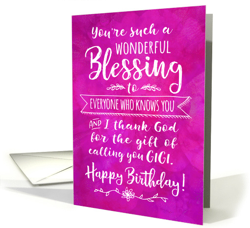 Gigi Birthday, You're such a Wonderful Blessing card (1559424)