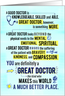 Doctor Thanks, You’re a Great Doctor, Making World a Better Place! card