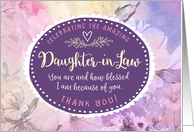 Daughter-in-Law Thanks, Celebrating You & What a Blessing You Are card