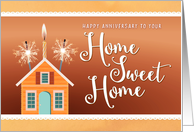 Happy House Anniversary From Realtor with Candle and Sparklers card