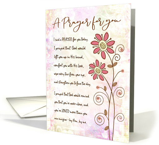 Encouragement, Religious, I Said a Prayer for You Today card (1561080)