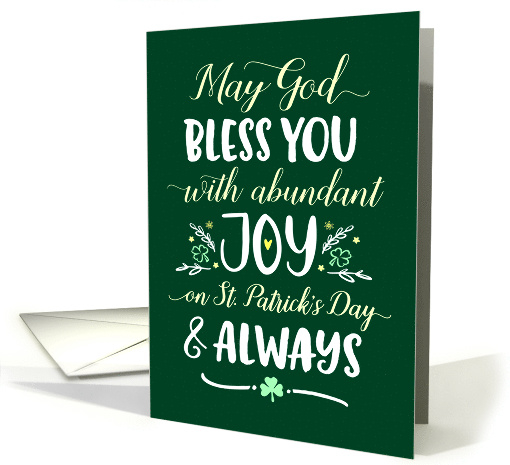 St. Patrick's, Religious, May God Bless you with Joy On... (1561108)
