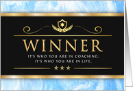 Coach Thanks, You’re a Winner in Coaching and in Life card