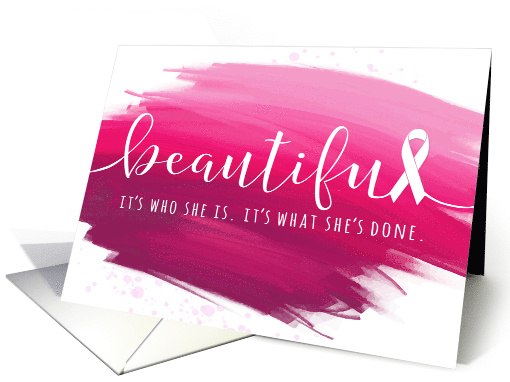 Breast Cancer Survivor Party Invite - You are Beautiful card (1562806)