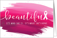 Breast Cancer Survivor Party Invite - You are Beautiful card