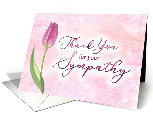 Thank You for your Sympathy with Watercolor Tulip card (1563422)