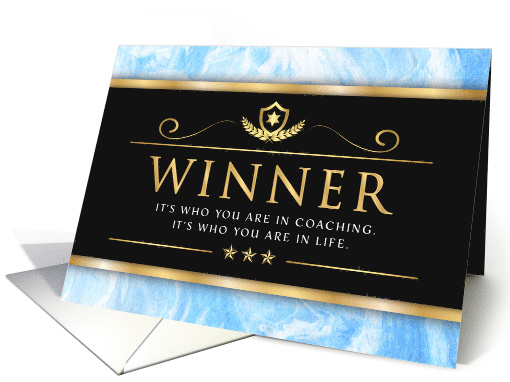 Coach Birthday, You're a Winner in Coaching and in Life card (1565370)