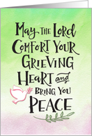 With Sympathy, Religious, May the Lord Comfort Your Grieving Heart card