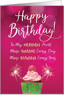 Aunt Birthday, More Incredible, Beautiful and Amazing Every Year card