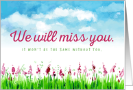 We Will Miss You From Group with Watercolor background card