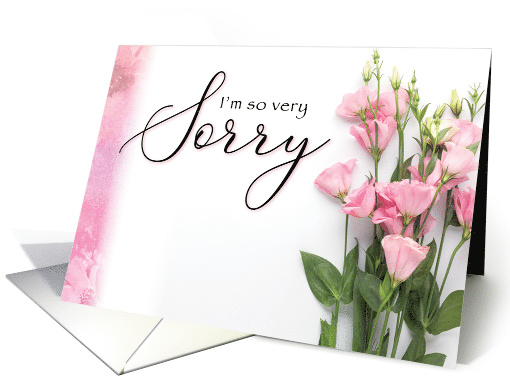 I'm So Very Sorry with Pink Flowers card (1587742)