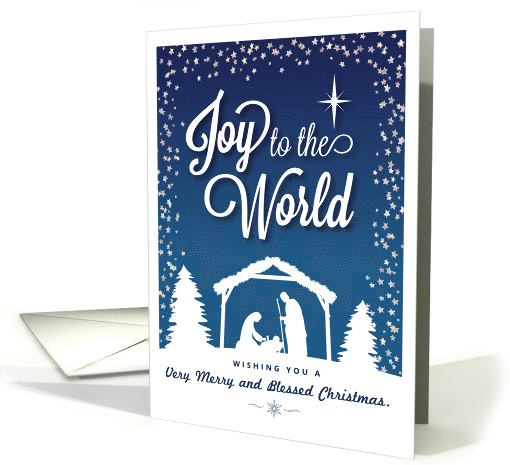 Christmas, Joy to the World with Nativity Scene and... (1589610)