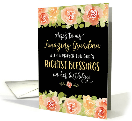 Grandma Birthday, Religious, Here's to my Amazing Grandma card
