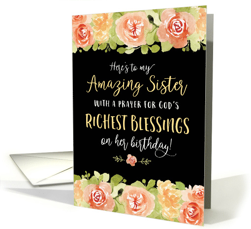 Sister Birthday, Religious, Here's to my Amazing Sister card (1590358)