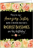 Sister Birthday, Religious, Here’s to my Amazing Sister card