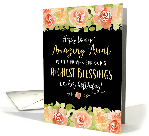 Aunt Birthday, Religious, Here's to my Amazing Aunt card (1590360)