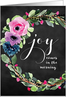 Encouragement, Joy Comes in the Morning with Chalk Effect card