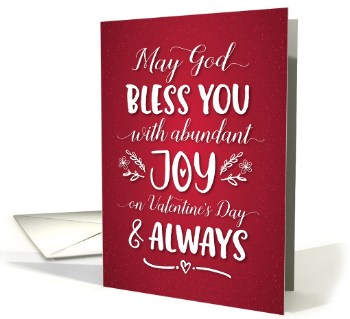 Valentine's Religious May God Bless You with Joy card (1595790)